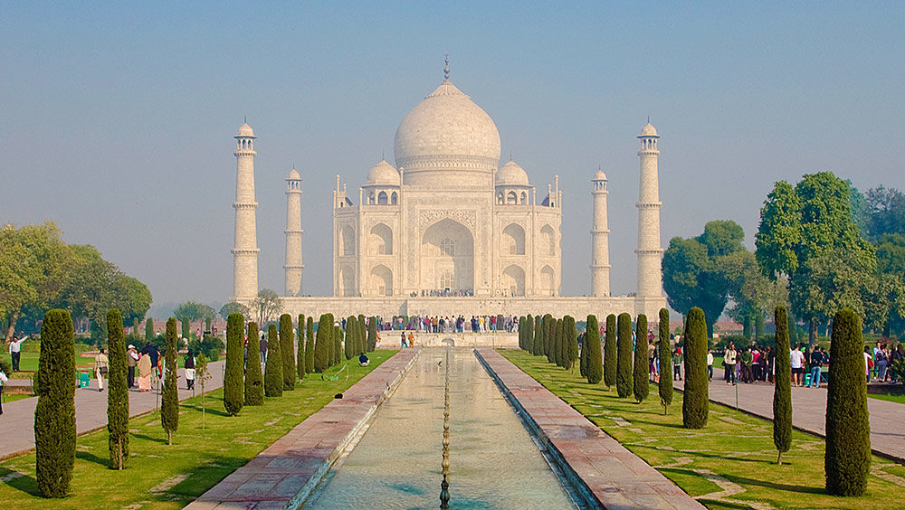 Das weltberühmte Taj Mahal in Agra